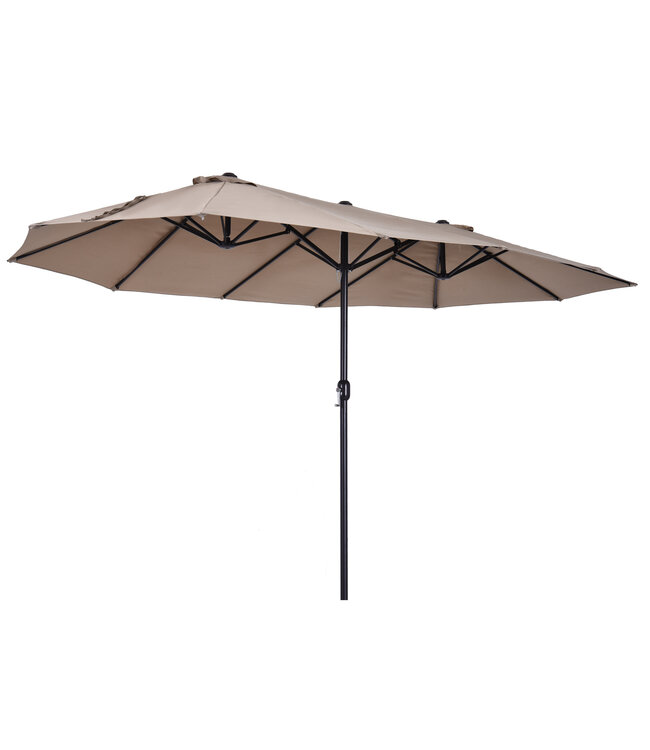 Sunny Sunny Dubbele Parasol - met Handslinger - L460 x B270 x H240 cm -Taupe