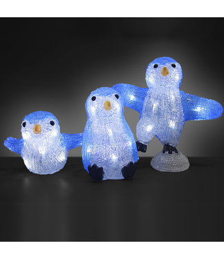 Monzana Monzana LED Acryl figuren Kerstmis Pinguïn Familie