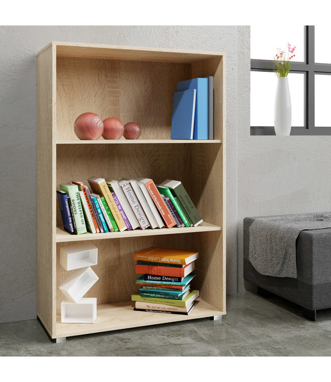 Casaria Boekenkast "Vela" eik - 3 planken