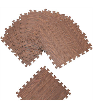 Monzana Monzana Vloerbescherming / puzzelmat 8 stuks - Bruin hout-look 172x87x1cm