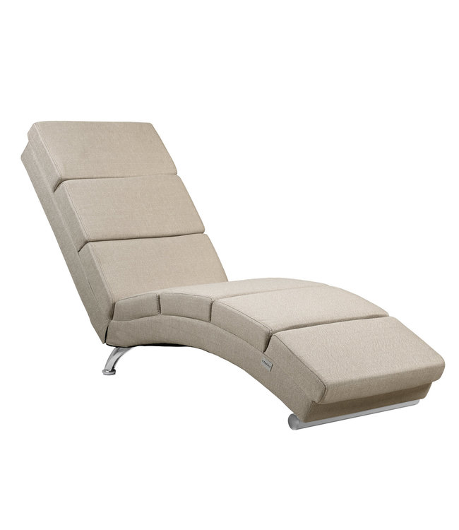 Casaria - Relax Lounger - Geweven stof - Sand