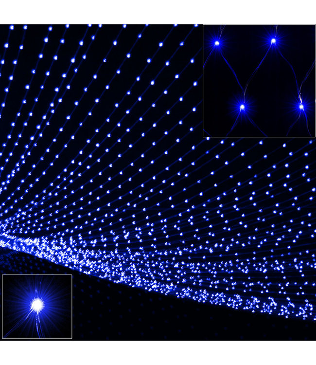 Monzana Netlichtketting blauw 100 LED's 120x120cm