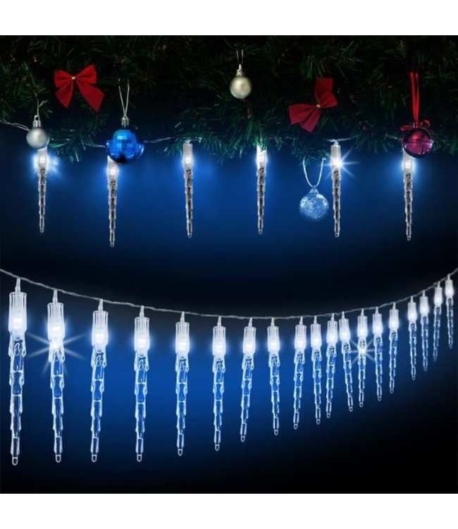 Monzana Kerstmis lichtketting ijspegel 80 LED's 13m