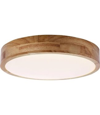 Brilliant Briljant Plafondlamp 49cm hout licht -Dimbaar / lichtkleur instelbaar