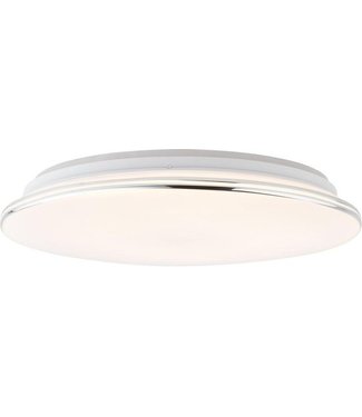 Brilliant Briljant Plafondlamp 40cm wit / chroom MET afstandsbediening