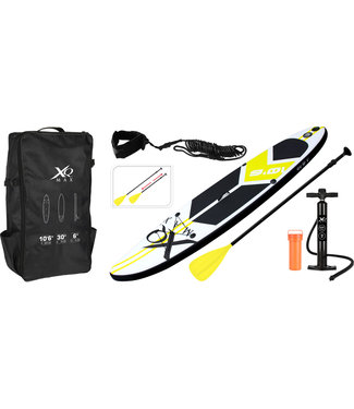 XQ max XQ Max Special Edition Sup board set - 6-delig - tot 150 kg - 320 cm - Opblaasbaar  - Geel/zwart