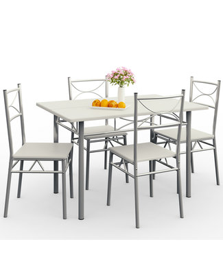 Casaria Casaria Eettafel Set 5-delig - Wit