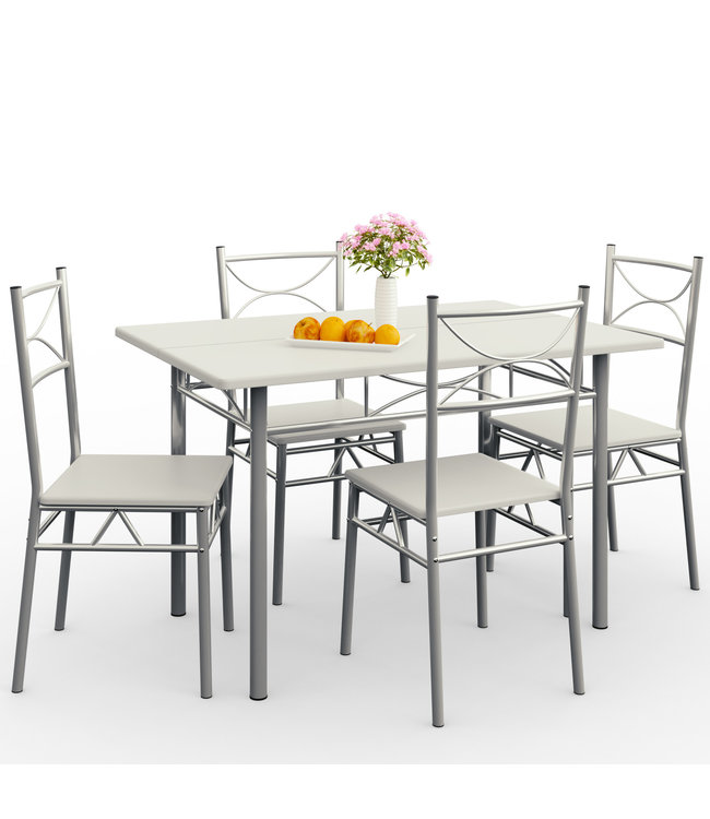 Casaria Casaria Eettafel Set 5-delig - Wit