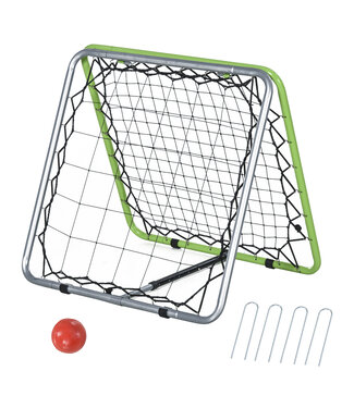 HOMdotCOM Baseball Rebounder | Opvouwbaar | Metaal | Groen