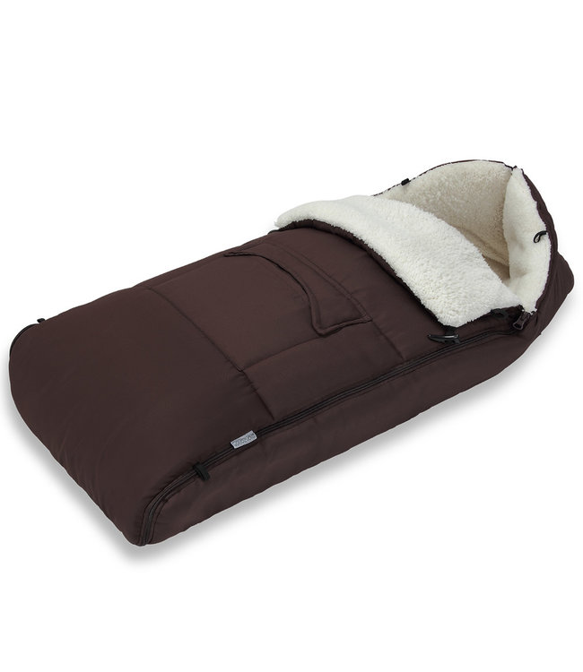 Monzana Kinderwagen Voetenzak – MET Opbergtas - Teddy – Bruin - 93 x 56 cm