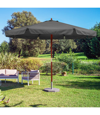 Kingsleeve Kingsleeve Parasol Antraciet Hout 330cm UV Bescherming 50+