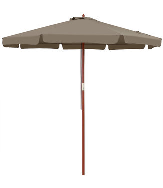 Kingsleeve Kingsleeve Parasol Taupe Hout 330cm UV Bescherming 50+