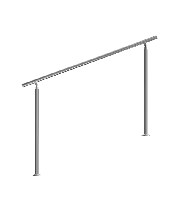 Monzana Trapleuning - Roestvrij staal - 160 cm