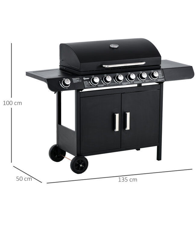 Koop Tweedekans Sunny Gas barbecue balkon BBQ grill kar met 7 branders