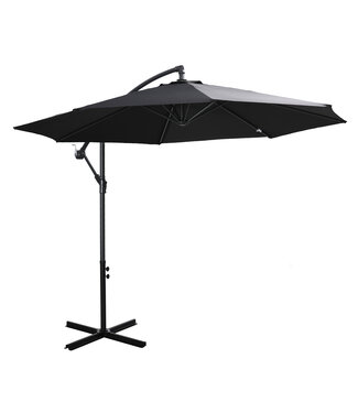 Sunny Sunny Afneembare parasol zweefparasol zwengelparasol met handkruk, zwart