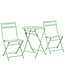 Sunny Sunny Tuinset metalen meubelset 3-delig. Bistrotafel met 2 stoelen groen