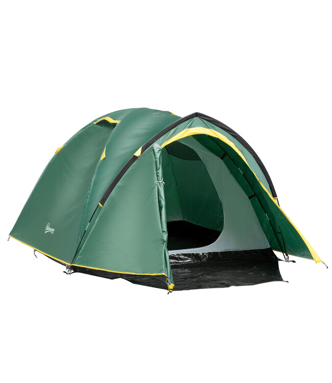 Sunny Tent voor 3-4 personen 190T kampeertent met haringen koepeltent glasfiber