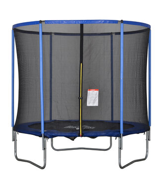 HOMdotCOM HOMdotCOM Trampoline met veiligheidsnet tuintrampoline staal Ø244 x 240 h cm