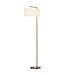 HOMdotCOM HOMdotCOM Vloerlamp staande lamp E27-fitting voor woonkamer metaal staal linnen