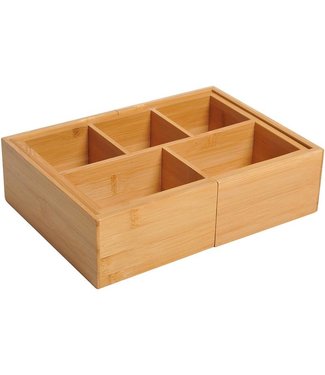 HOMdotCOM HOMdotCOM Opbergdoos organizer lade bamboe natuur