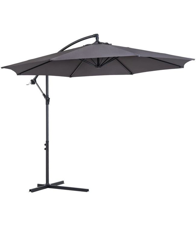 Sunny Sunny Zonnescherm afneembare parasol, zweefparasol, zwengelparasol met handkruk, grijs