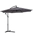 Sunny Sunny Zonnescherm afneembare parasol, zweefparasol, zwengelparasol met handkruk, grijs