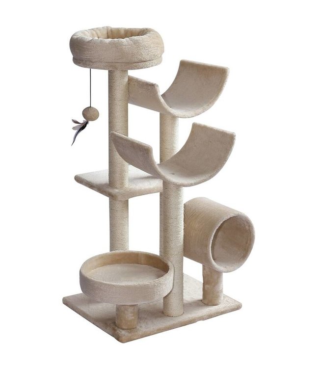 Paws Krabpaal met speeltunnel beige