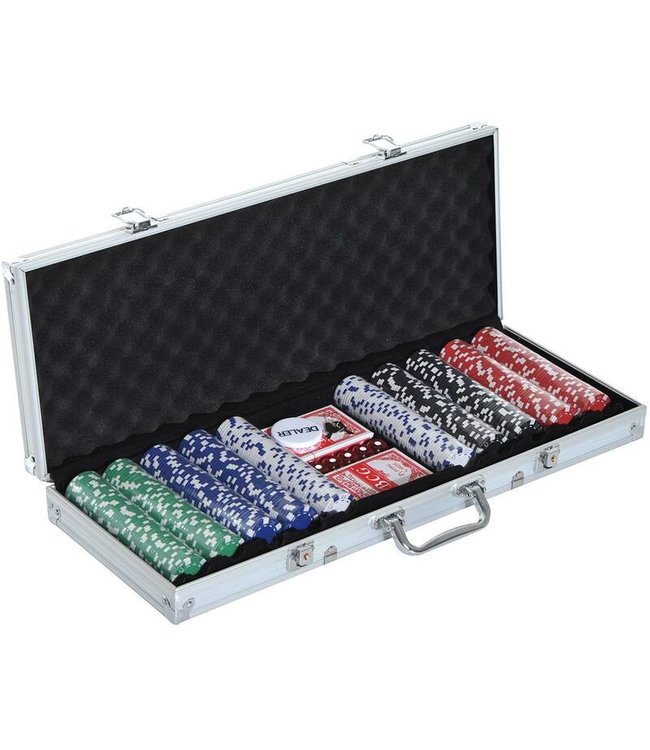 HOMdotCOM Pokerkoffer pokerset 500 aluminium koffer