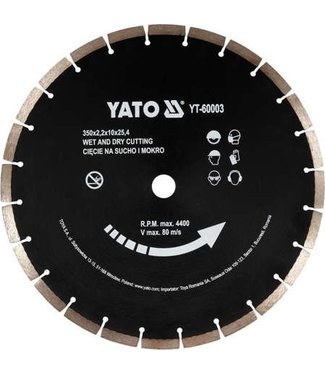 YATO YATO Diamantblad - 24T - Dia 350mm - Voor elk merk betonzaag