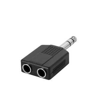 HQ-Power HQ-Power Jack connector - jack 6.35 mm mannelijk naar 2 x jack 6.35 mm vrouwelijk - stereo