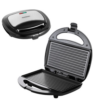 Monzana Monzana Contactgrill - Paninigrill - Zwart/Zilver 750W