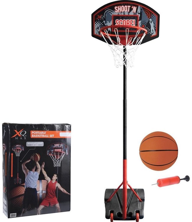 XQ Max XQ Max  Basketbalset - Basketbalstandaard - Verstelbaar van 1.38 m tot  2.5 m - Zwart/Oranje