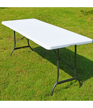 Casaria Casaria Klaptafel | Camping tafel | Tuintafel | Opvouwbare tafel | wit - kunststof 183 x 76 x 74 cm