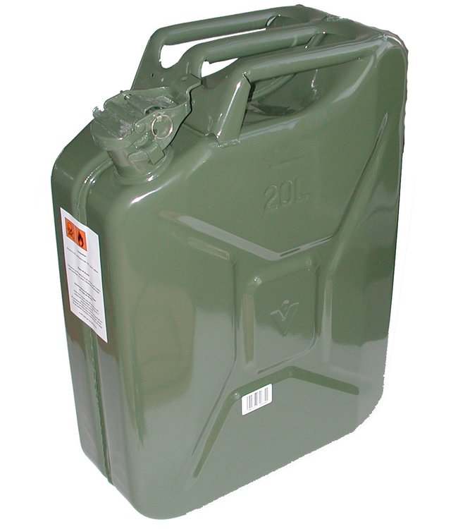 Jerrycan metaal 20L - voor elke brandstof - Groen