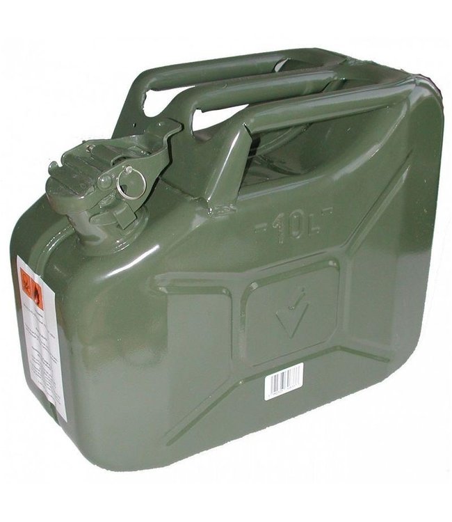 Jerrycan metaal 10L - voor elke brandstof - Groen