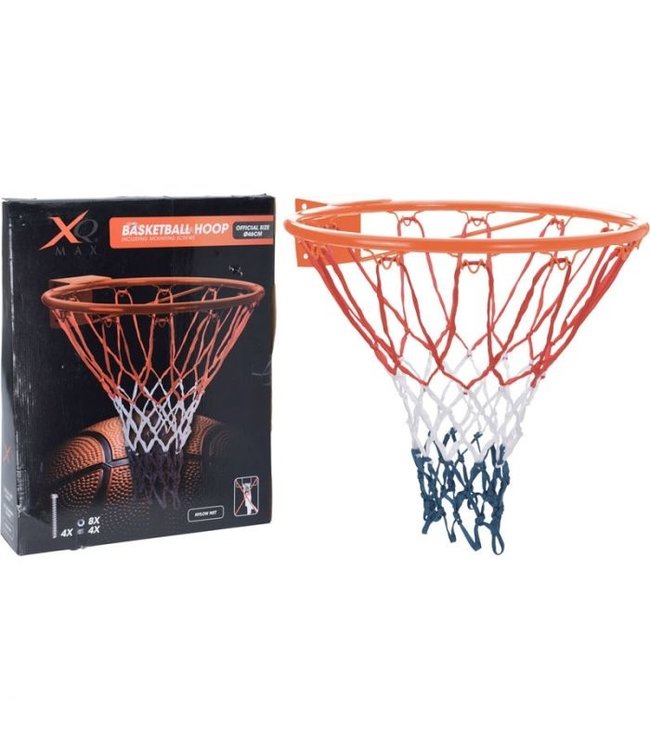 XQ Max Luxe Basketbalring met Net - 3 delig - 46 cm