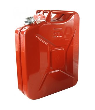 Generic Jerrycan metaal 20L - Anti roest - Rood - Voor elke brandstof