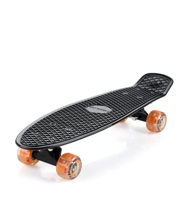 Spielwerk Skateboard met ledverlichting - Zwart & Oranje - 57 cm