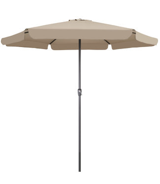 Kingsleeve Kingsleeve Aluminium XXL Parasol - taupe - Ø330cm - 266cm hoog - waterafstotend