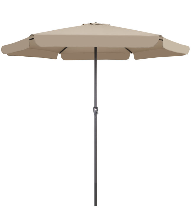 Kingsleeve Aluminium XXL Parasol - taupe - Ø330cm - 266cm hoog - waterafstotend