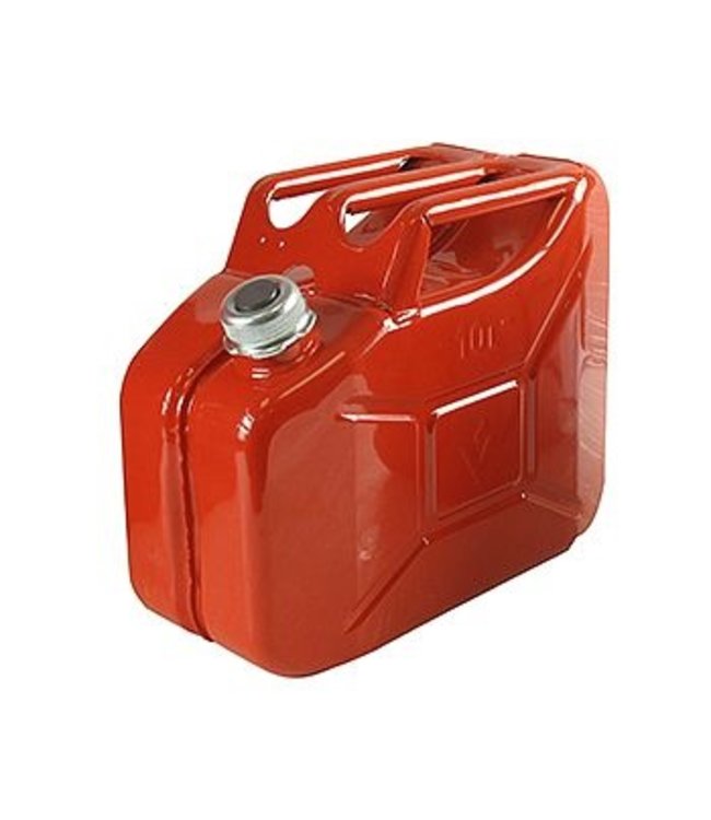 Generic Jerrycan metaal 10L - Anti roest - Rood - Voor elke brandstof