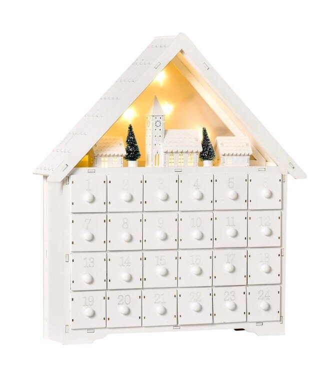 Adventskalender 24 Lades met LED 2-in-1 Ontwerp