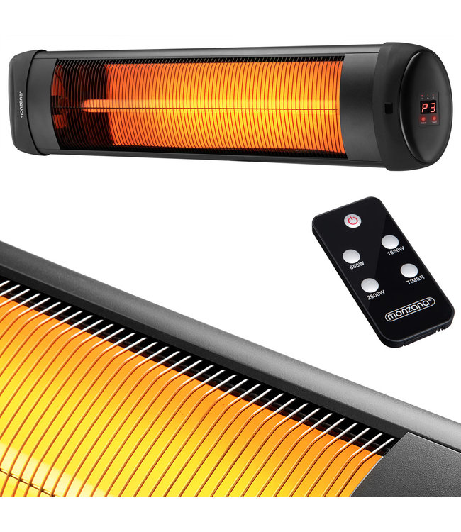 Monzana infrarood terrasverwarmer - 2500W - met timer en afstandsbediening