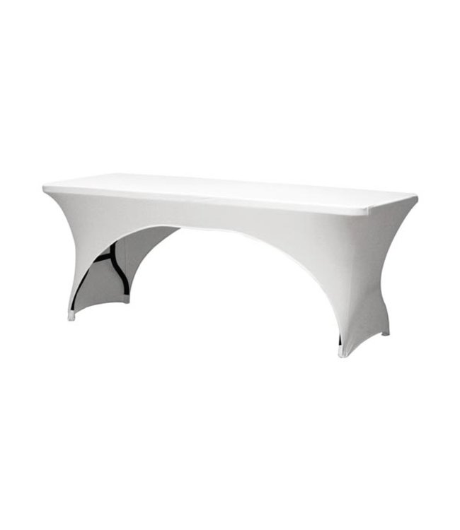 Hoes voor rechthoekige tafel - Stretch - 75 x 180 x 74 cm - Wit