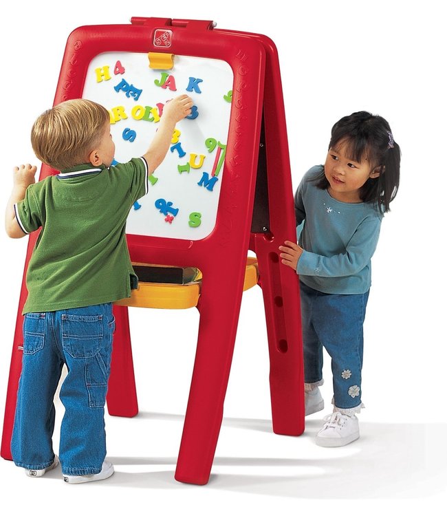 Step2 Ezel schoolbord voor 2 kinderen met magnetische letters en cijfers