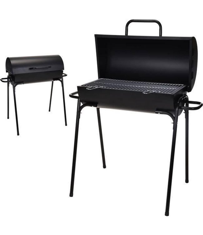 BBQ BBQ Houtskoolbarbecue - Grilloppervlak 60 x 30 cm - RVS - INKLAPBAAR