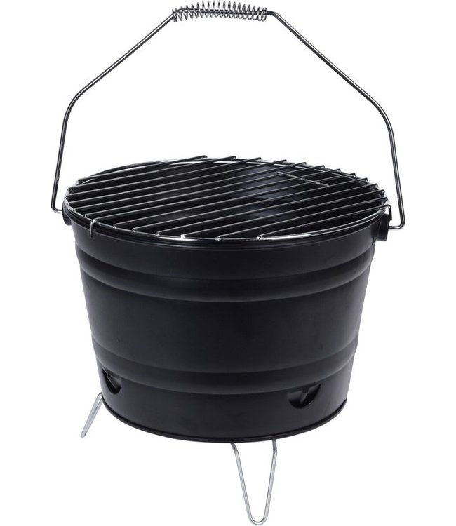 Barbecue emmer - 27 cm - Zwart