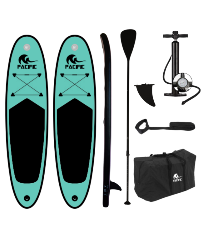 Pacific DUOSET!  Pacific Ocean Sup Board - Special Edition -  285 cm - 6 Delige - Groen