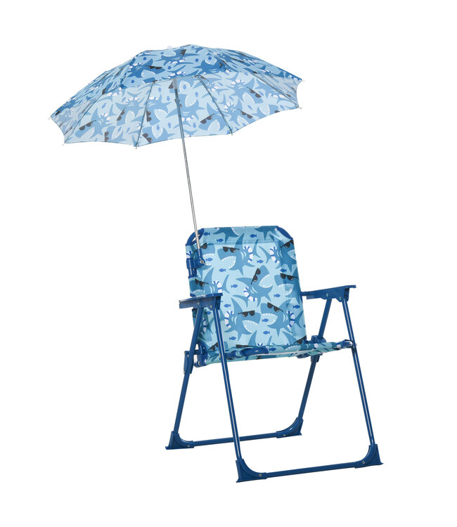 Sunny Kinder campingstoel met parasol opvouwbaar voor 1-3 jaar Blauw