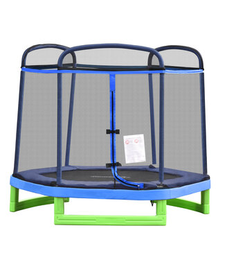 HOMdotCOM HOMdotCOM Kindertrampoline 215 cm x 200 cm x 187 cm